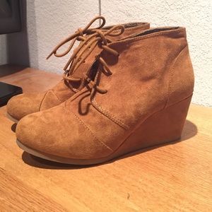 Suede Wedge Bootie