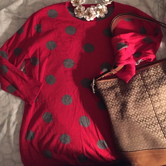 ❌❌SOLD❌❌Banana Republic polka dot sweater - Picture 1 of 4