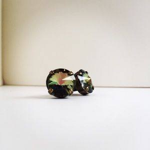 Crystal Tabac Swarovski Element studs, 12mm