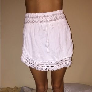 White crochet skirt