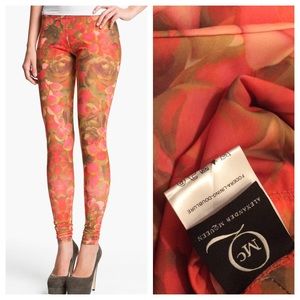 Alexander McQueen Floral Leggings