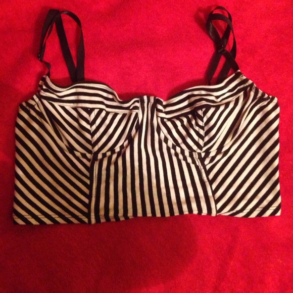 American Apparel Stripped Bustier Size M