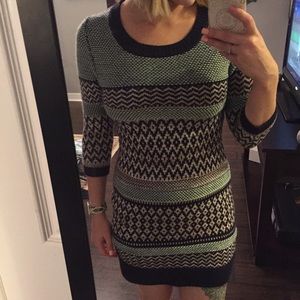 Patterned Sweater Dress