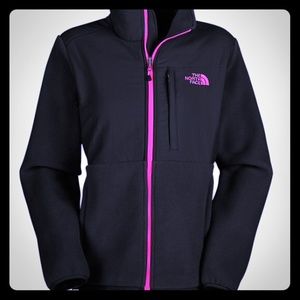 Pink and Black North Face Jacket
