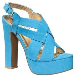 Turquoise Chunky Heels