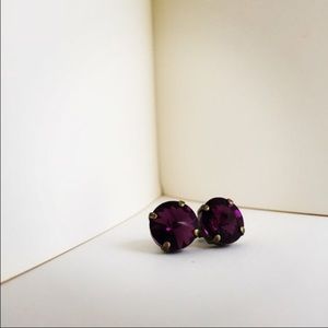 Amethyst Swarovski Element studs, 12mm