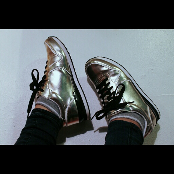 Metallic sneakers