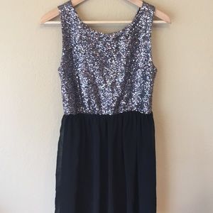 Sequin and Chiffon Dress