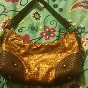Jessica Simpson Gold/Brown Purse