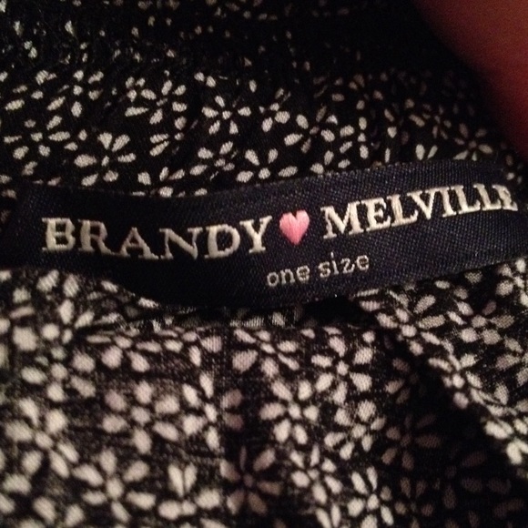 BRANDY MELVILLE black and white floral skirt - Picture 2 of 2