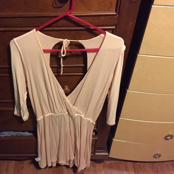 Open front and back dress.