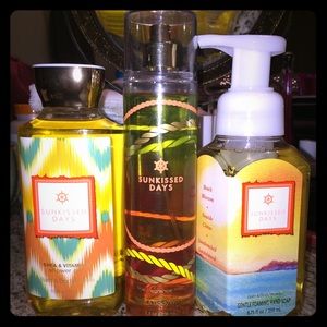"Sun kissed days" bath & body works☀️☀️☀️