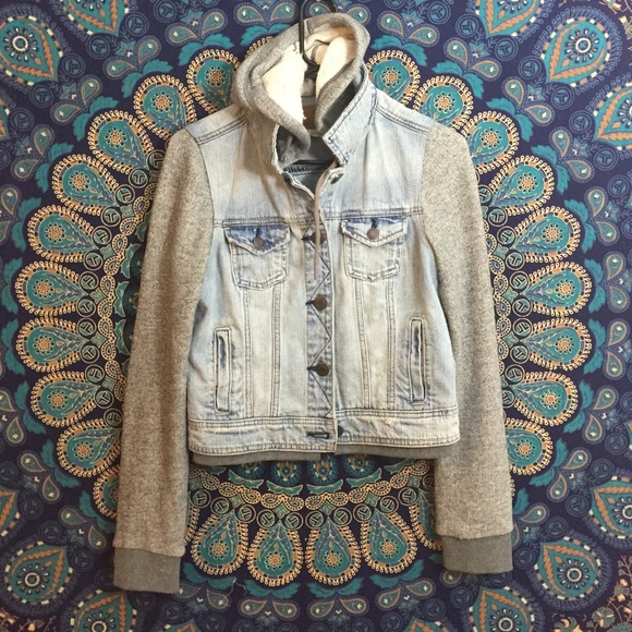 American Eagle Denim vested hoodie