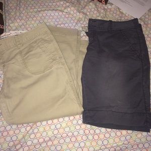2 pairs of aero capris