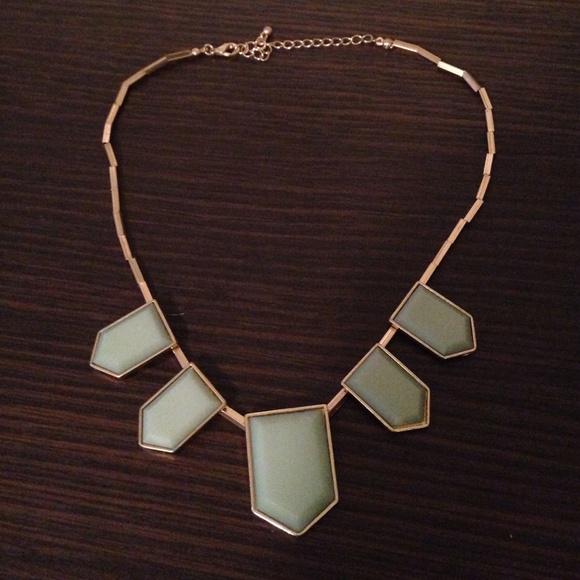 Mint/gold necklace