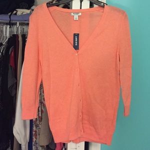 Peach 3/4 cardigan