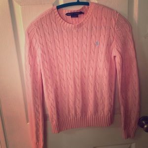 Pink Ralph Lauren Crew Neck Sweater