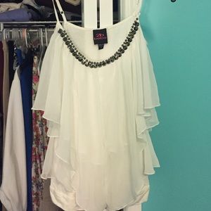 Flowy cream tank top