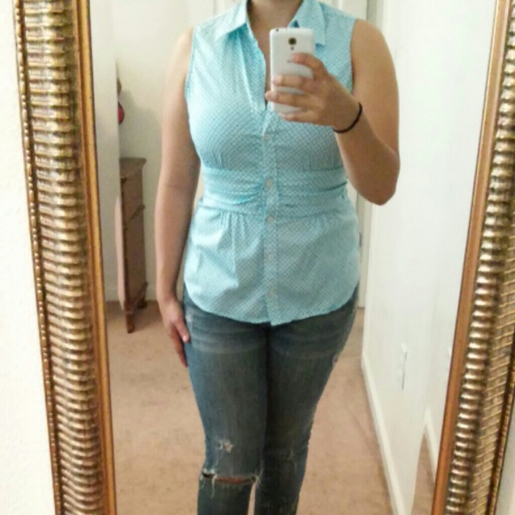 Blue patterned top - Picture 2 of 4