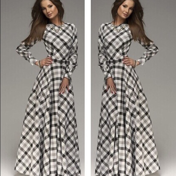 GEOMETRIC Long Maxi Dress