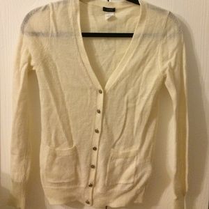 J.Crew wool white / cream sweater cardigan