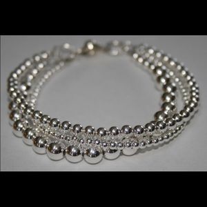 Sterling silver bracelet, 2.5mm, 4mm, 6mm