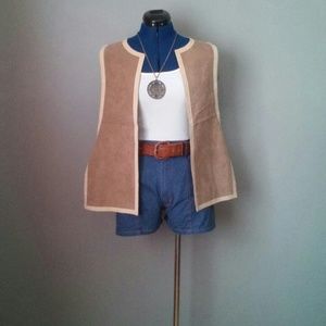 LAST CALL  - Vtg Ultra suede side tie vest