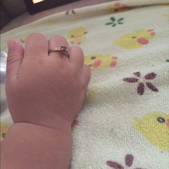 Vintage Engraved Baby Ring in 10K Yellow Gold | Antique  Not for sale. 10k baby ring
