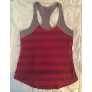 Caslon racerback striped tank top