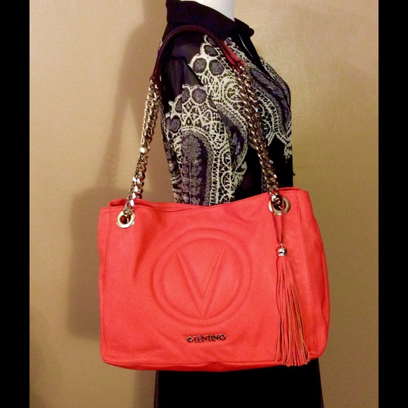 Valentino Handbags - Amazing Valentino Large Verra Bag 15x11 Coral Red
