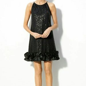 Jessica Howard Sequin Tulle  Black Cocktail Dress