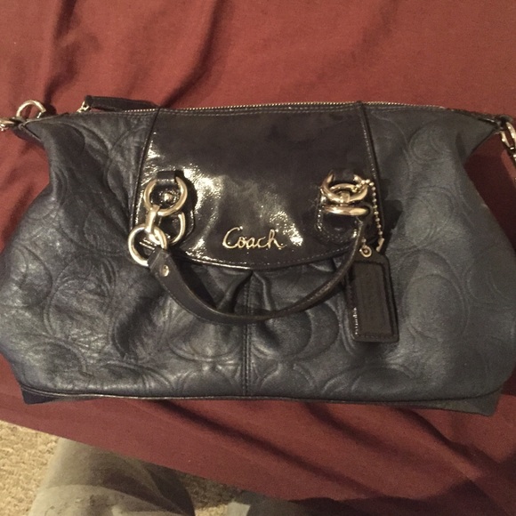 Blue coach purse