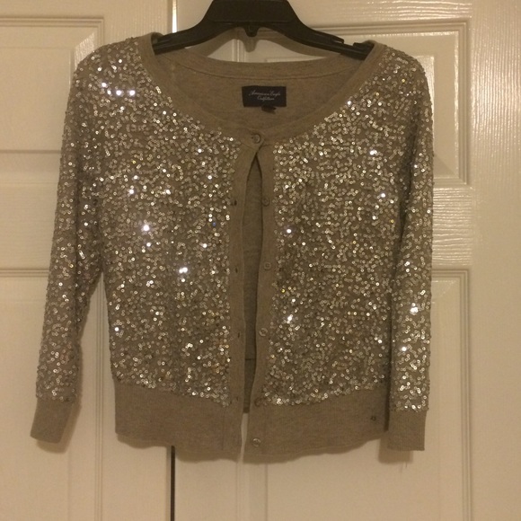 American Eagle Sequin Cardigan
