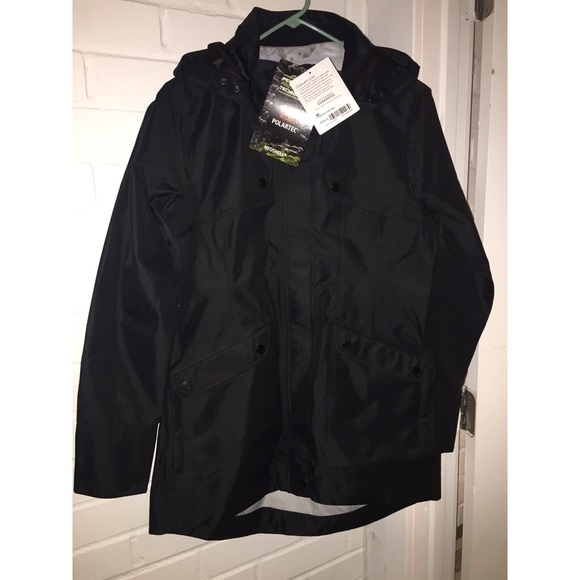 black rain jacket
