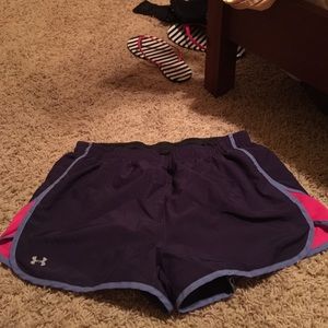Purple Under Armour running shorts (NWOT)