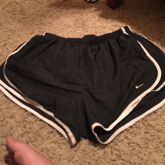 Dri fit running shorts (black and white)
