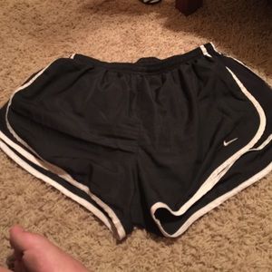 Dri fit running shorts (black and white)