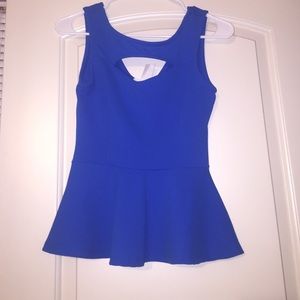 Royal blue sleeveless tank top
