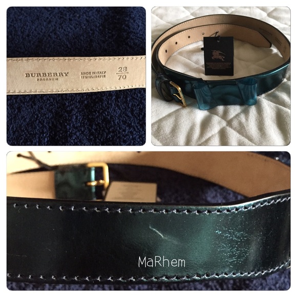 Burberry Prorsum Metallic Leather Perspex Bow Belt