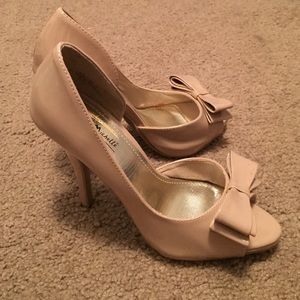 Anne Michelle Bow 4inch Nude Heels