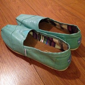 TOMS shiny turquoise women's classic