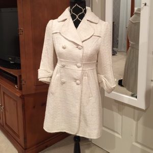 Cream color white coat