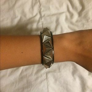 Studded leather bracelet