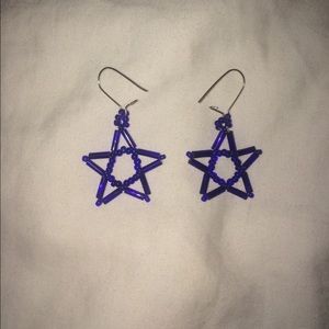 Beaded star earrings