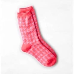 New American Eagle pink printed crew socks