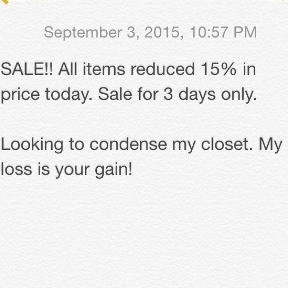 MAJOR SALE IN MY CLOSET