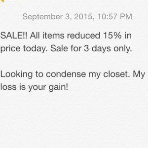 MAJOR SALE IN MY CLOSET