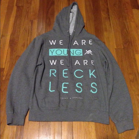 Gray Young & Reckless Hoodie