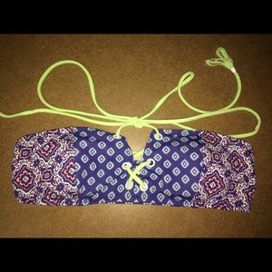 Roxy Lace up bandeau bikini top