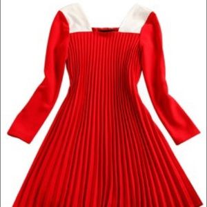 💥SALE💥Red Pleated Mini Dress